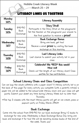 Literacy schedule 