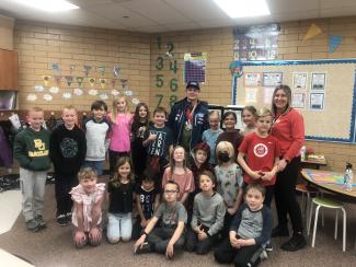 Mrs. Muhlestein's 3rd Grade had Orson Colby come in and talk about competing in Luge.