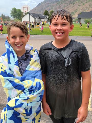 two wet boys