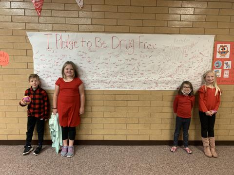 Students pledged to be drug free