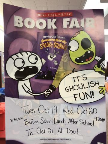 Come Check out the Book Fair Happening This Week October 19th-21st.
