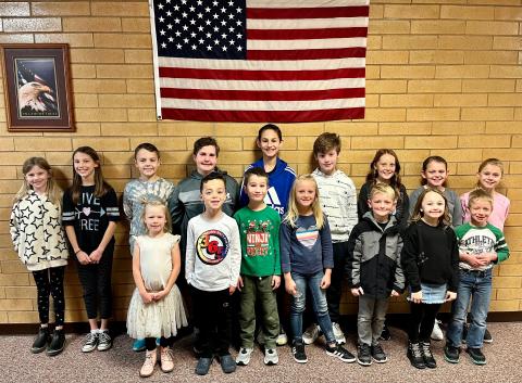 Students who received Student of the Week November 29 through December 3