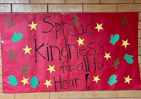Students are Spreading Kindness this month.