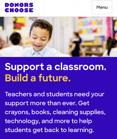 DonorsChoose Support a classroom.