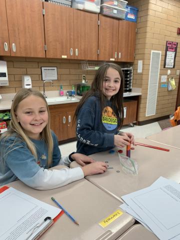 Experimenting with magnets in Mrs. Brunt's third grade class.