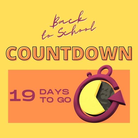 Back to school countdown